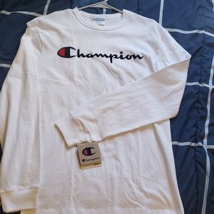 Mens White Champion Tee NEW Small.